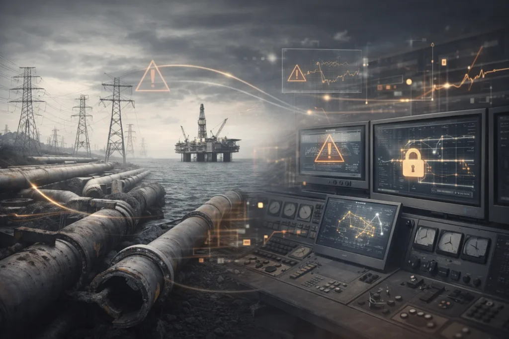 Digital challenges in Energy & Utilities and Oil & Gas operations including legacy systems, data silos, grid inefficiencies, and operational risks – Elite eXceed